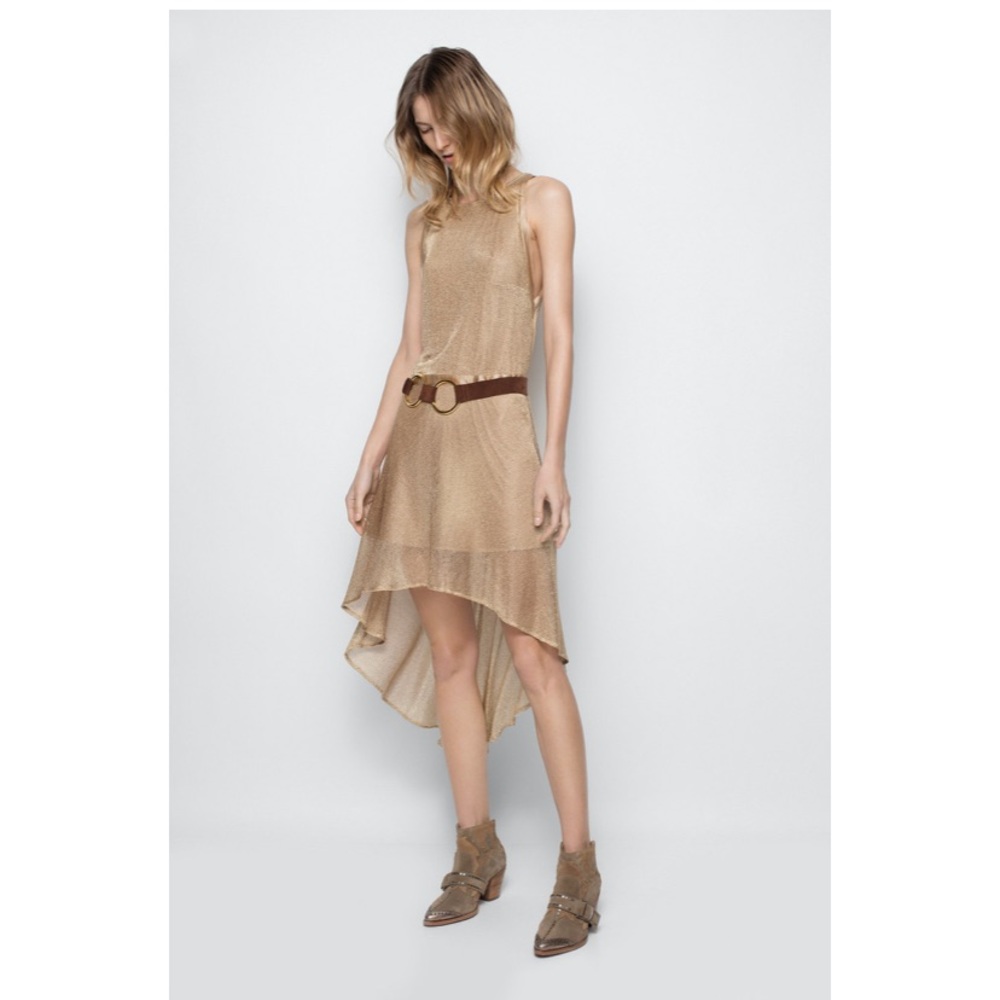 Zadig & Voltaire Rabelais Deluxe Metallic Dress S